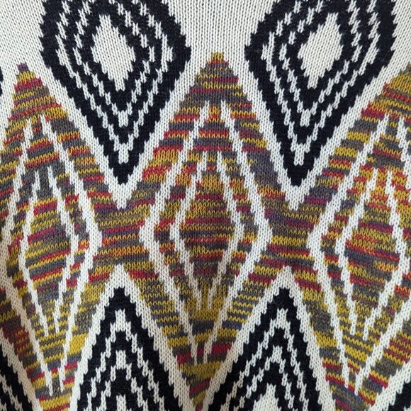 Mismash Multicolor Geometric Open Front Cardigan, Size M - Picture 3 of 11